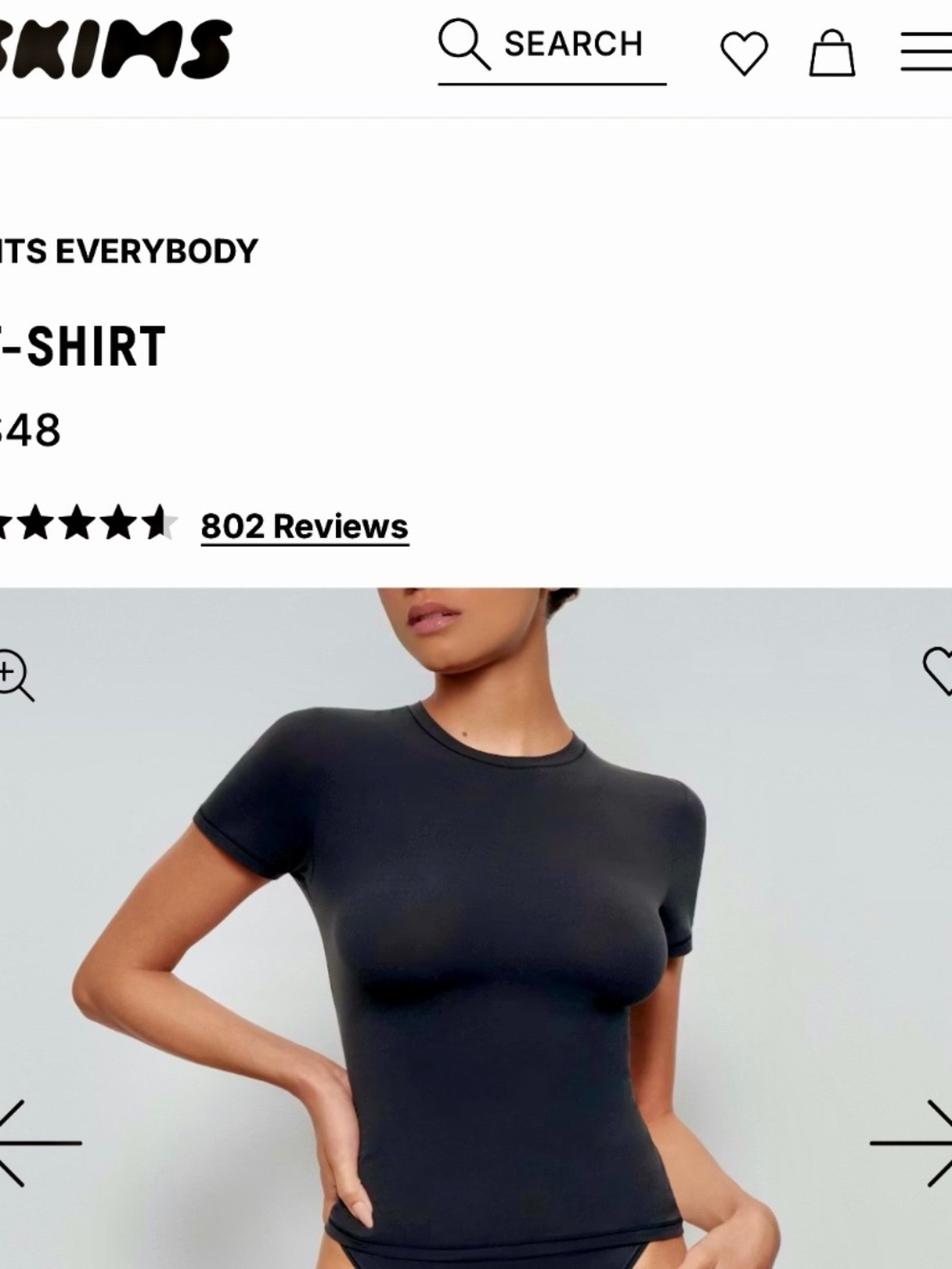 SKIMS stretch cotton jersey t-shirt